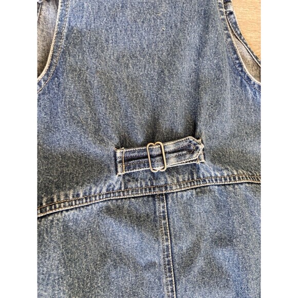 Cherokee Vintage 90's Y2K Grunge Phoebe Midi Denim Dress Overall Jumper Sz M - Picture 7 of 12
